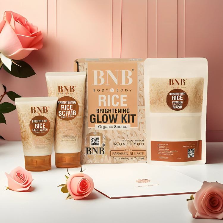 BNB Rice Extract Facial Kit For Bright & Glowing Skin