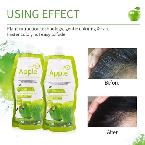 Apple Hair Color 96 Natural Black Cream | Vibrant Shine Best Choice