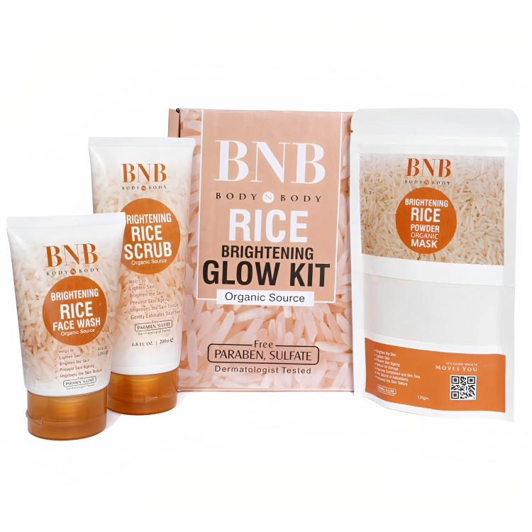 BNB Rice Extract Facial Kit For Bright & Glowing Skin