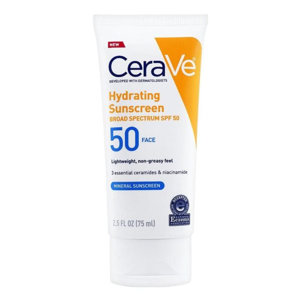Cerave Hydrating Mineral Sunscreen SPF 50 -75ml – Cerave Hydrating Sunblock