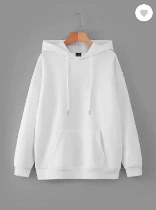 Men's Plain White Hoodie